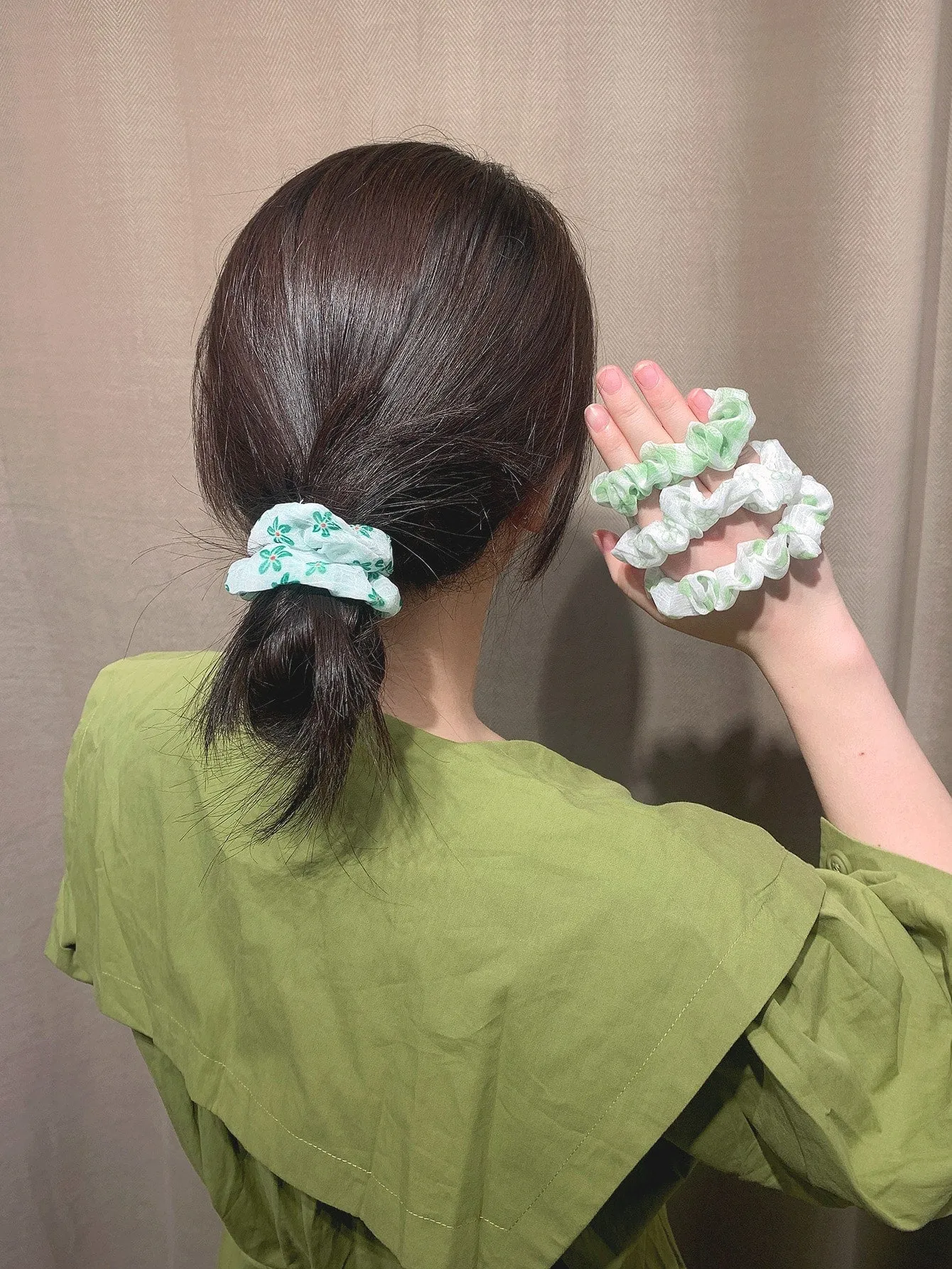 20pcs Ditsy Floral Print Scrunchies - Multicolor