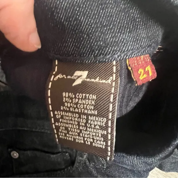 7 for mankind dark wash straight leg jeans
