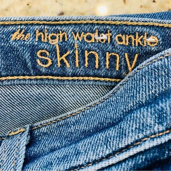 7 For All Mankind Luxe High Waist Ankle Skinny Jeans Size 26