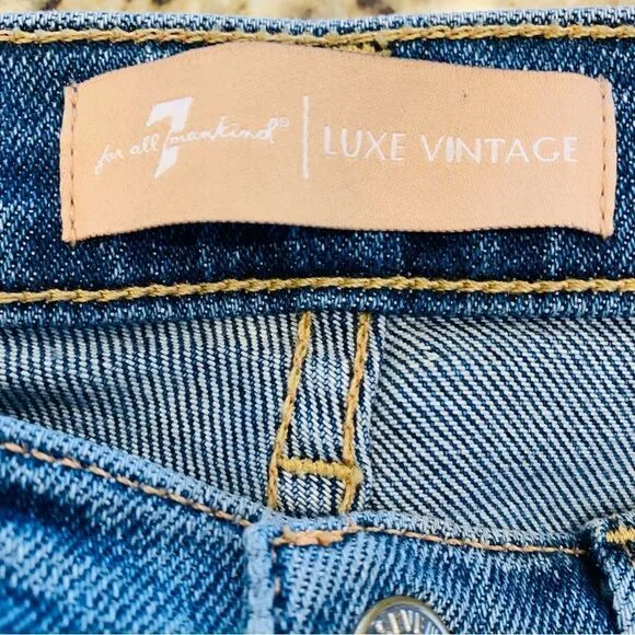 7 For All Mankind Luxe High Waist Ankle Skinny Jeans Size 26