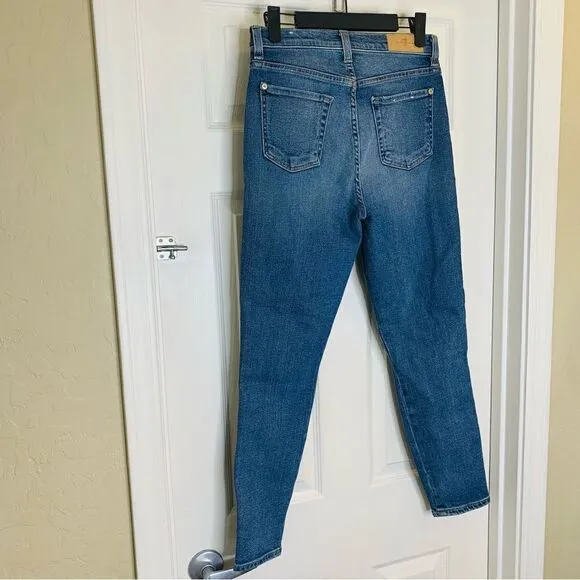 7 For All Mankind Luxe High Waist Ankle Skinny Jeans Size 26