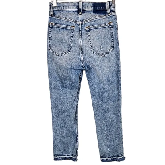 Abercrombie &amp; Fitch Short Ultra High Rise Ankle Straight Jean Released Hem 26 2