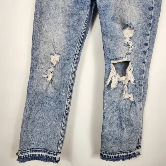 Abercrombie &amp; Fitch Short Ultra High Rise Ankle Straight Jean Released Hem 26 2