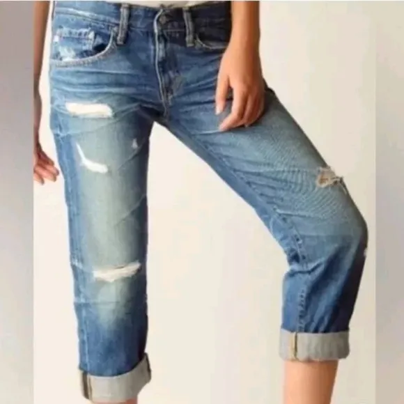 AG Adriano Goldschmied Ex- Boyfriend Crop Jeans Size 27