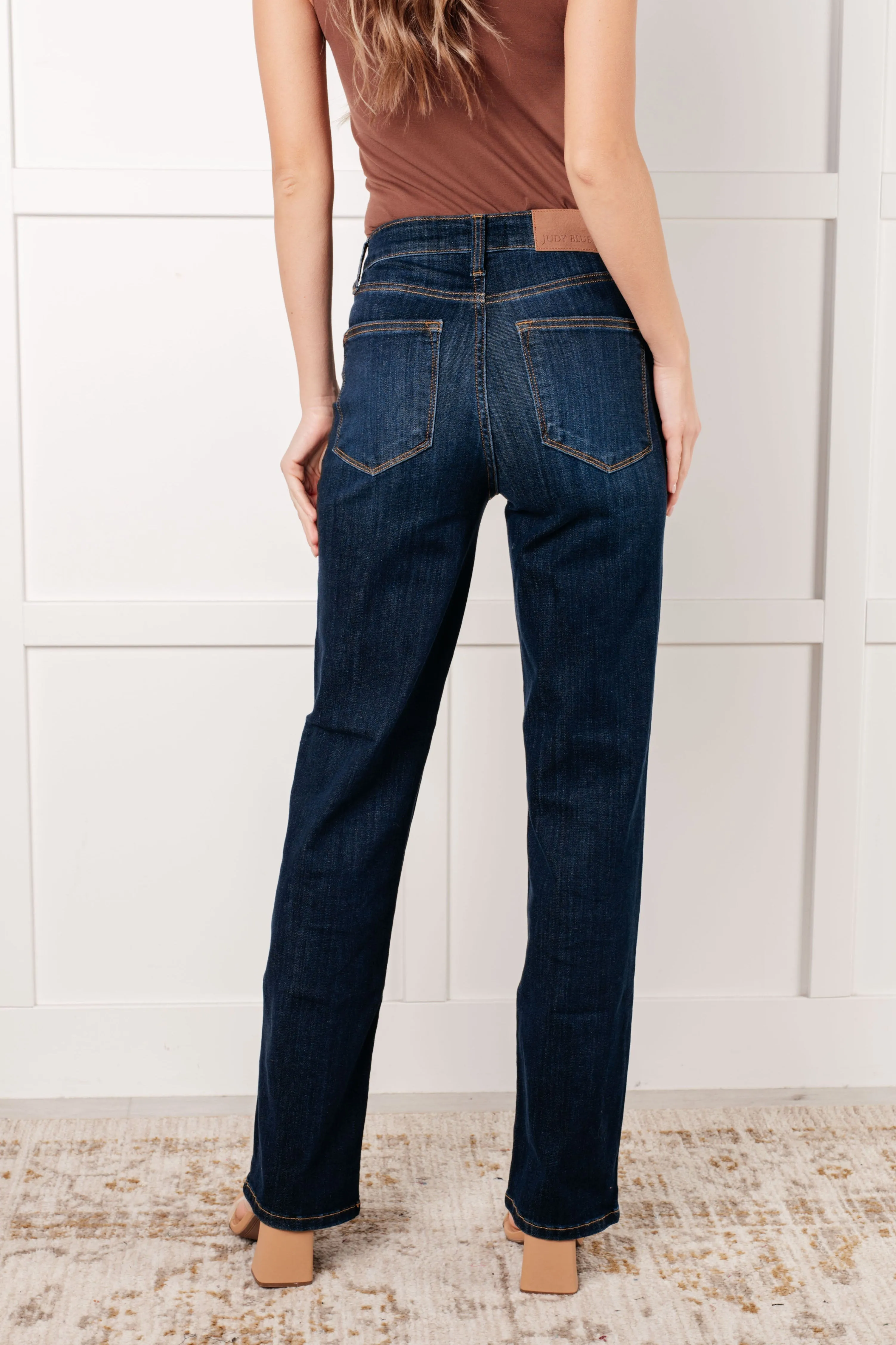Alaina High Rise Classic Straight Jeans by Judy Blue