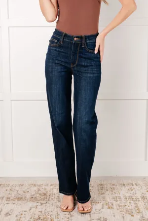 Alaina High Rise Classic Straight Jeans by Judy Blue