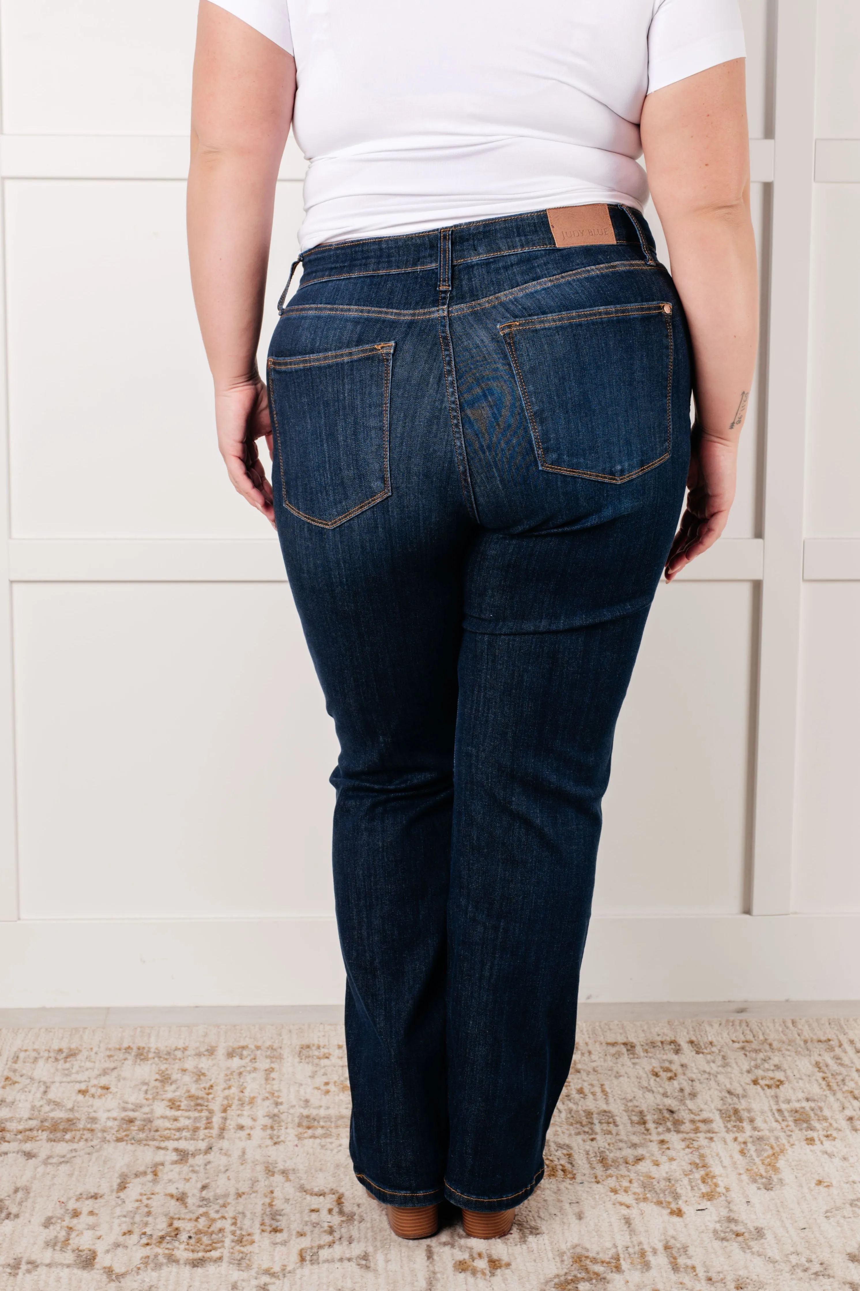 Alaina High Rise Classic Straight Jeans by Judy Blue