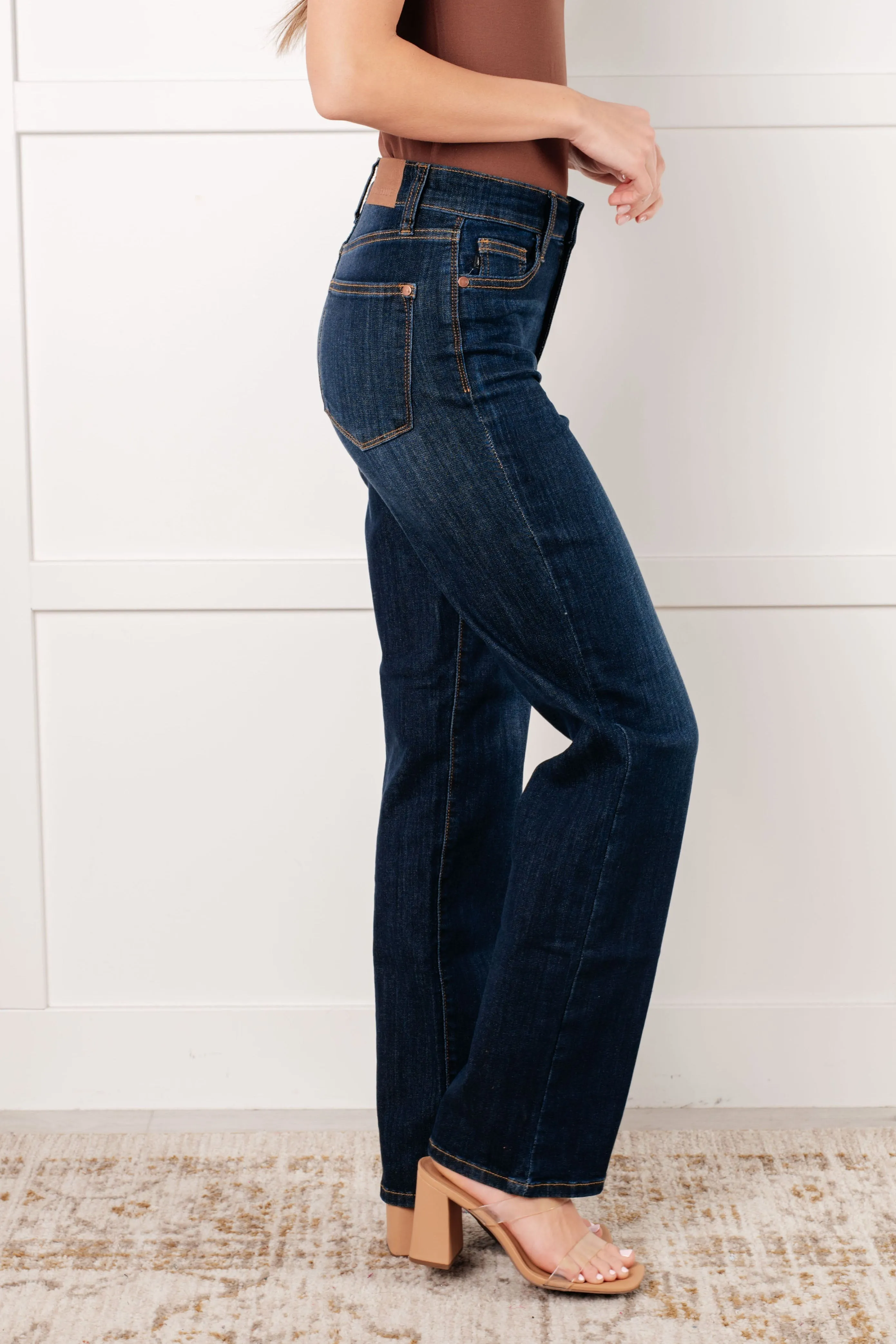 Alaina High Rise Classic Straight Jeans by Judy Blue