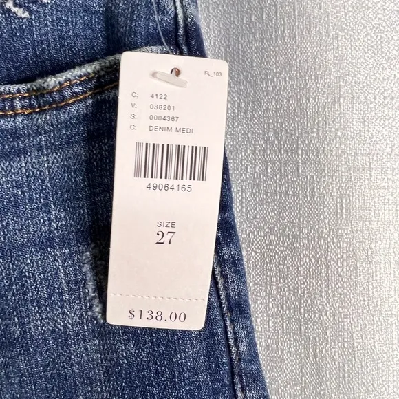 Anthropologie Pilcro Embroidered Mid-rise Slim Boyfriend Jeans