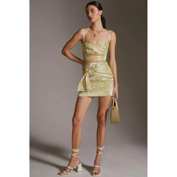 Anthropologie Sabina Musayev Floral Fitted Mini Skirt NWT Size Medium