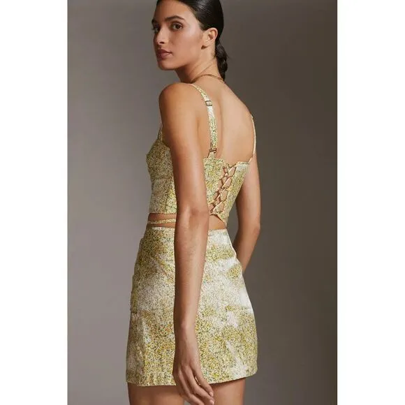 Anthropologie Sabina Musayev Floral Fitted Mini Skirt NWT Size Medium