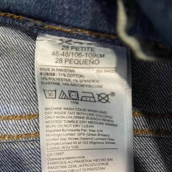 Banana Republic Slim Straight Jeans Medium Blue Sz 28P