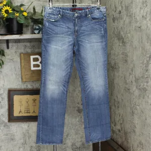 Banana Republic Womens Limited Edition Straight Leg Denim Jeans Blue Wash 14