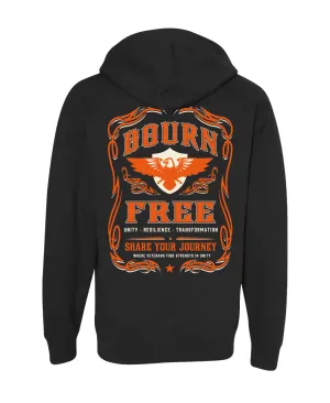 Bourn Free Comfort Unisex Hooded Sweatshirt - Unity.Resilience.Transformation