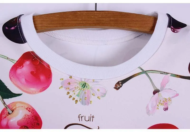 Butterfly Vs. Cherry Cropped Shirt