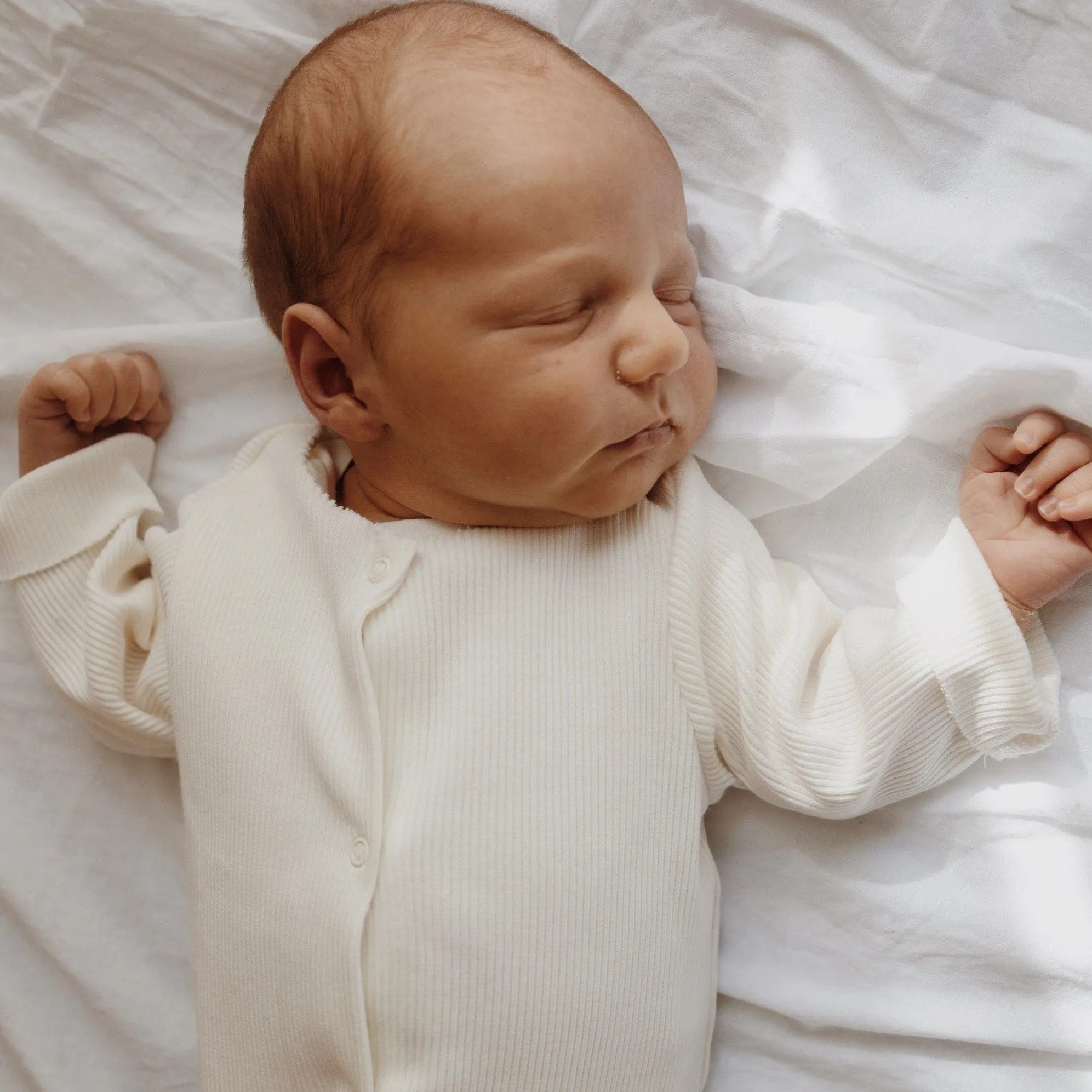 Chia Cotton Rib Cardigan (White)