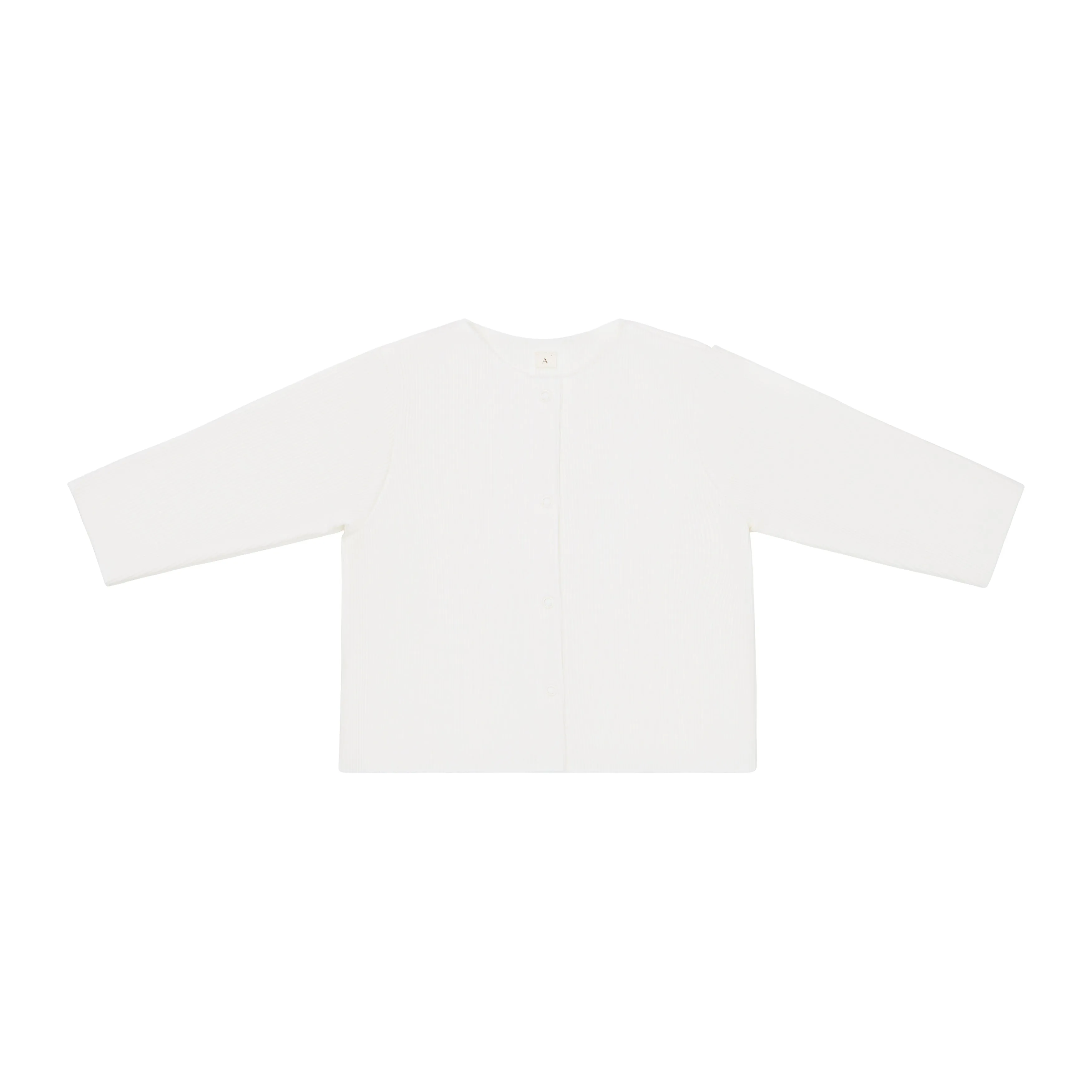 Chia Cotton Rib Cardigan (White)