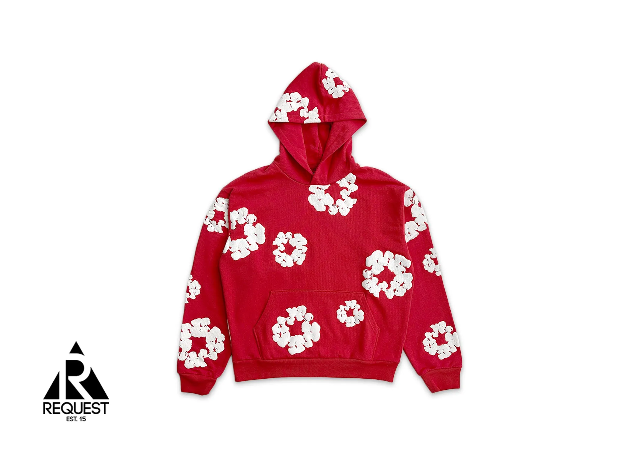 Cotton Wreath Hoodie "Red"