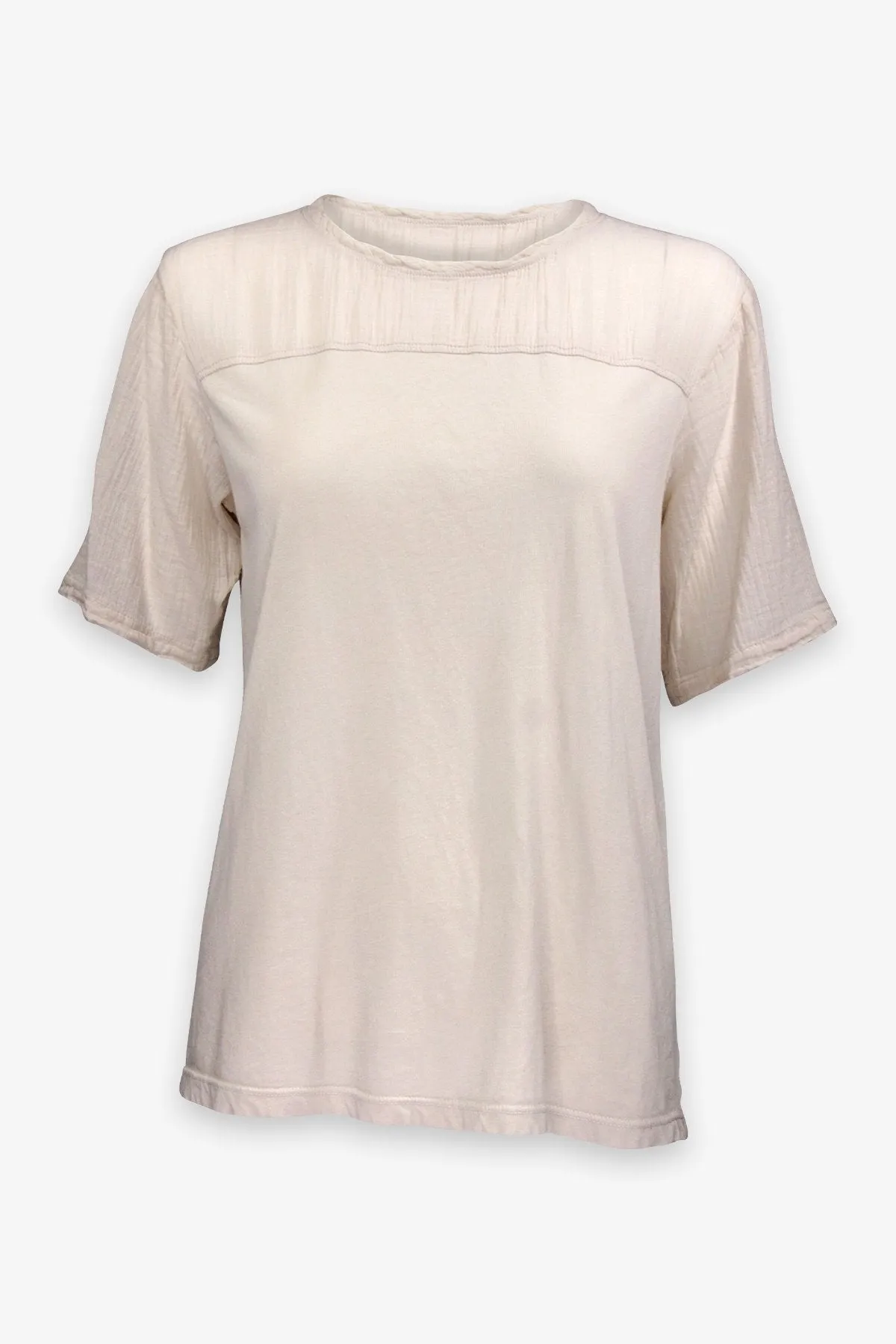Dirty White Gauze Jersey Medley Football Tee