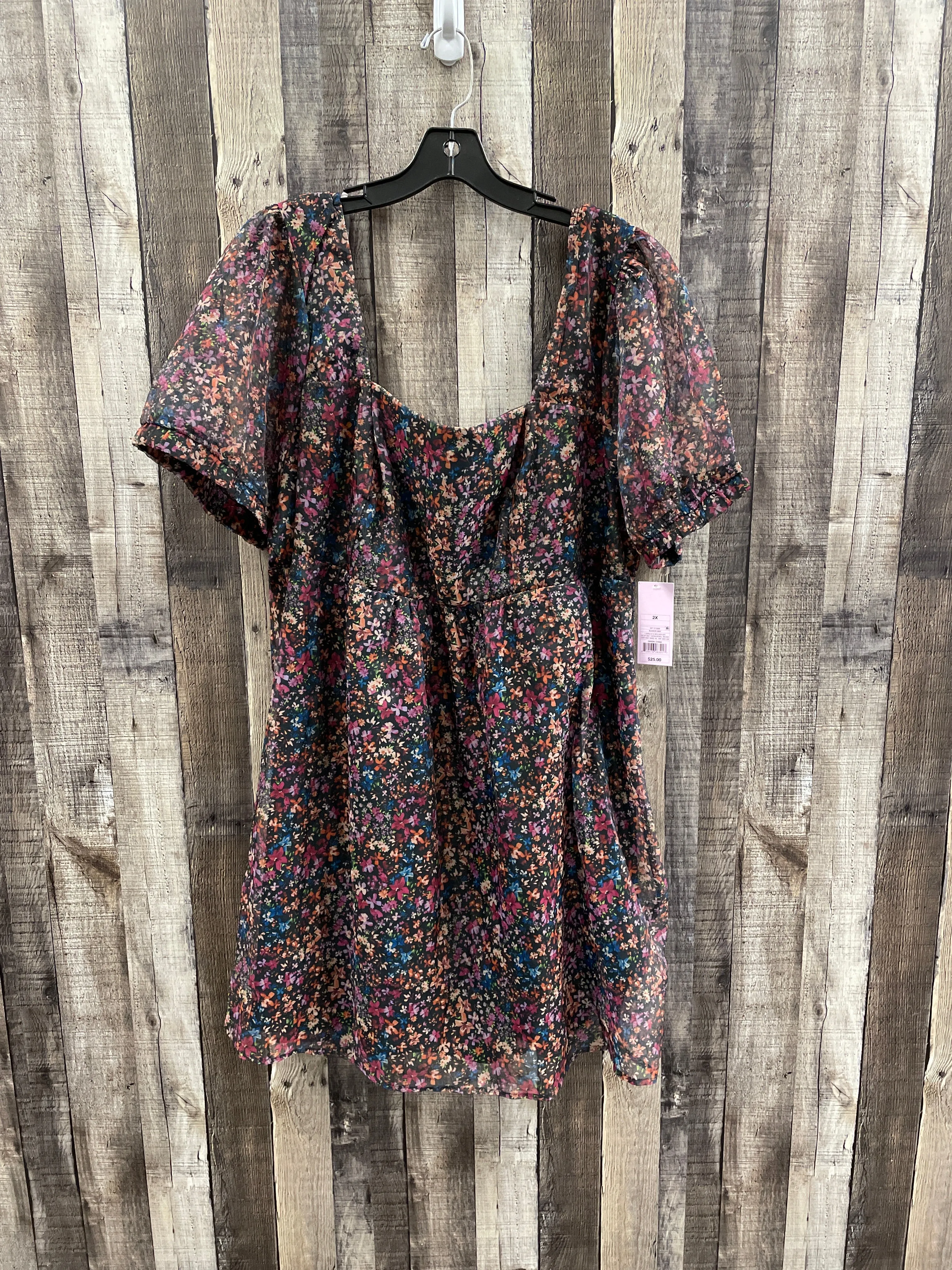Dress Casual Midi By Wild Fable In Floral Print, Size: 2x
