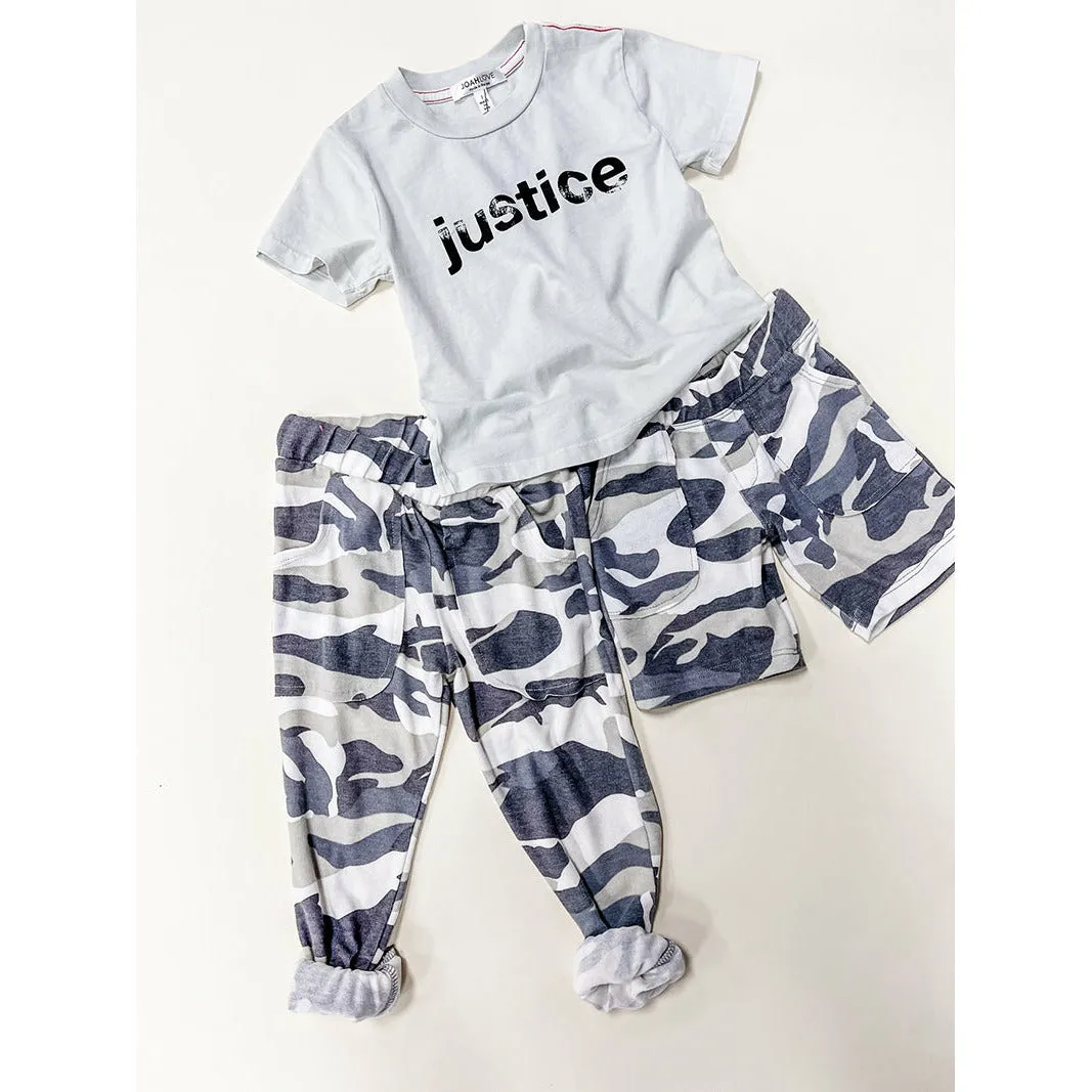 Enzo-Justice Tee | Cement
