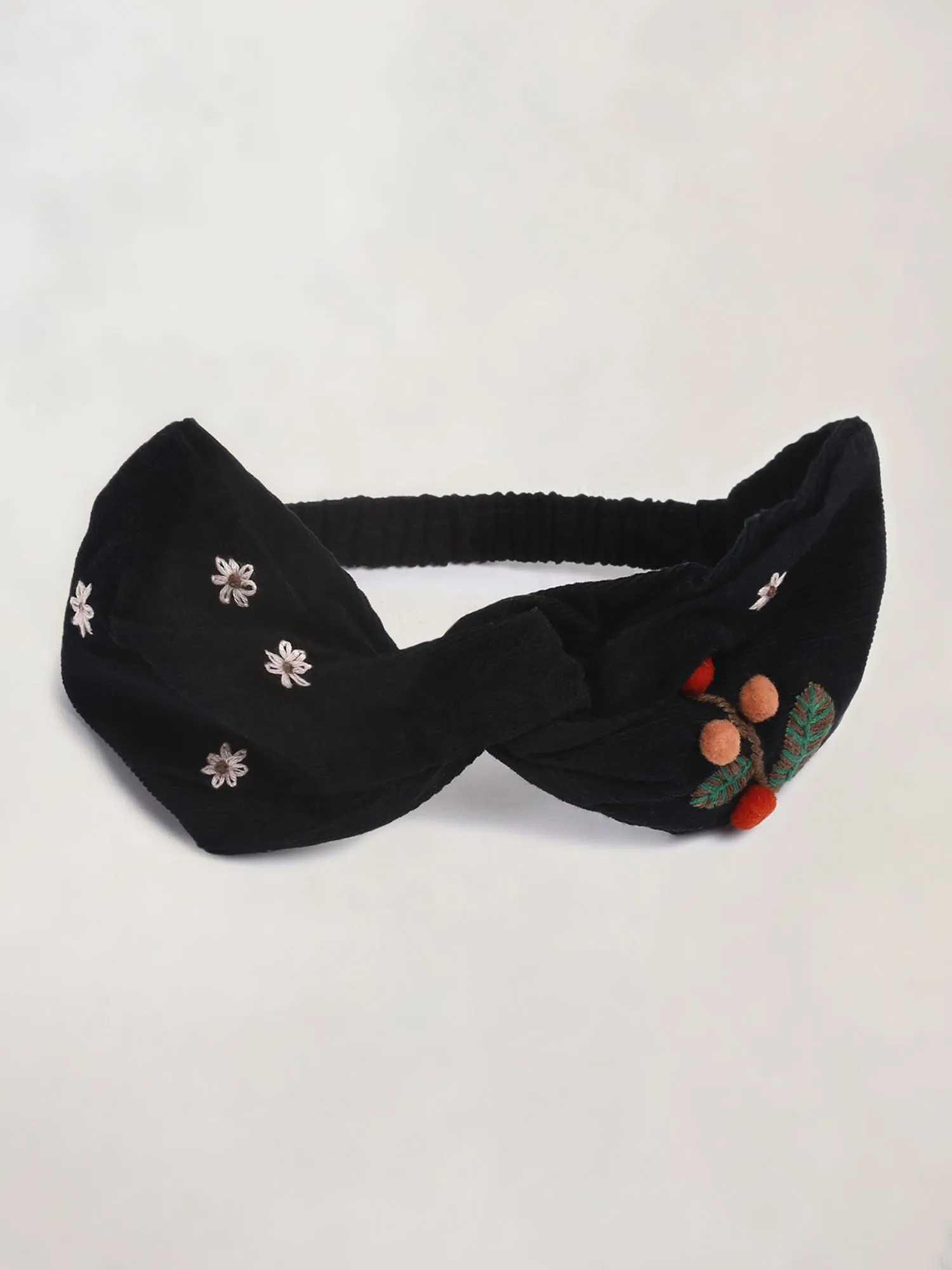 Floral Pom Pom Hairband