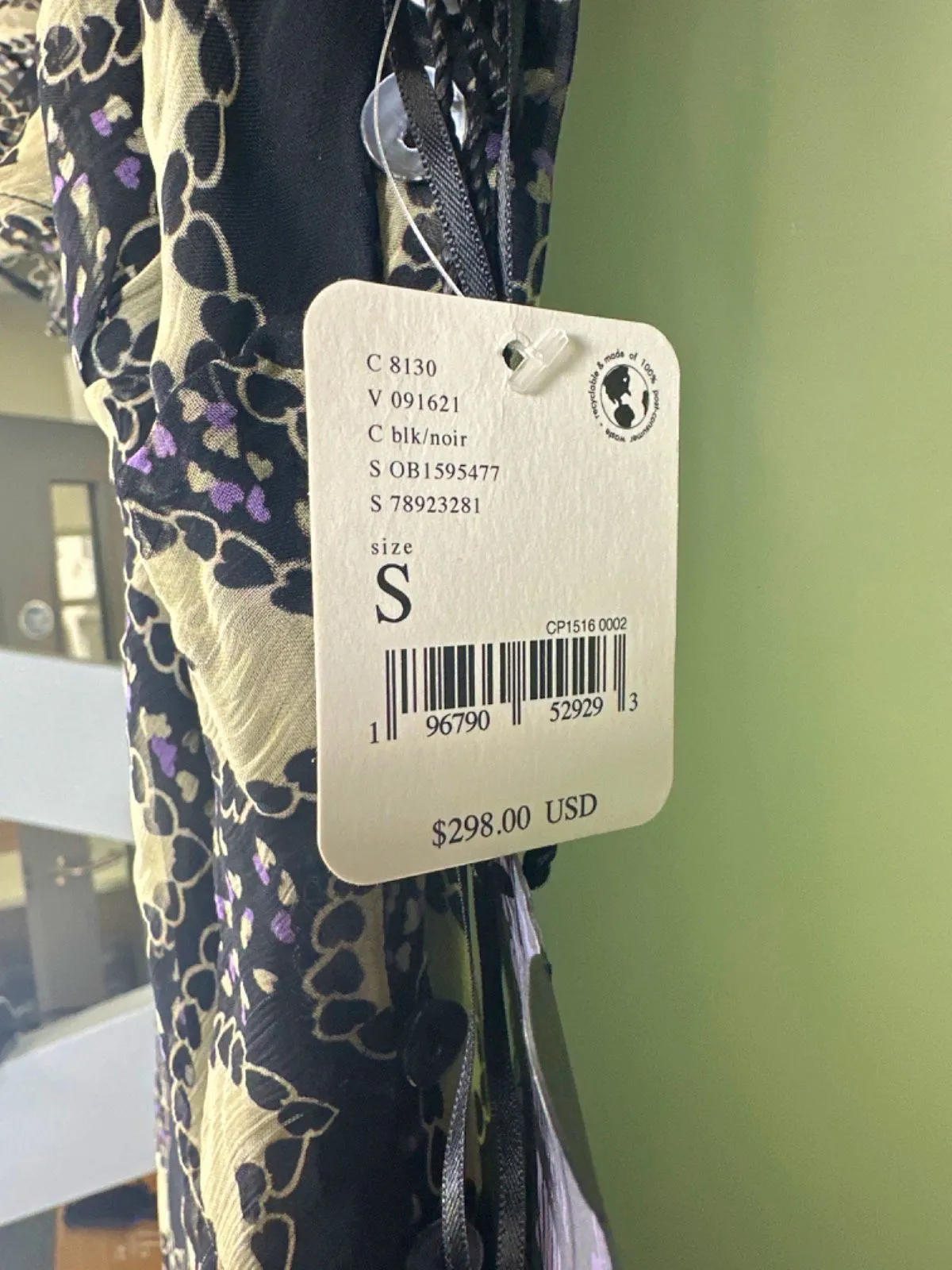 FREE PEOPLE x ANNA SUI ANABELE BIAS heart print DRESS SZ S