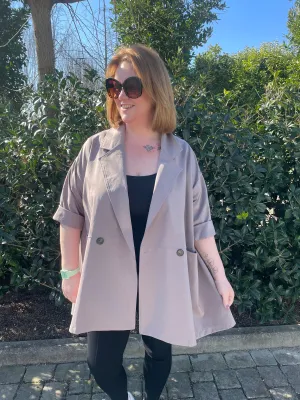 Gabby Short Trench Coat | Mocha