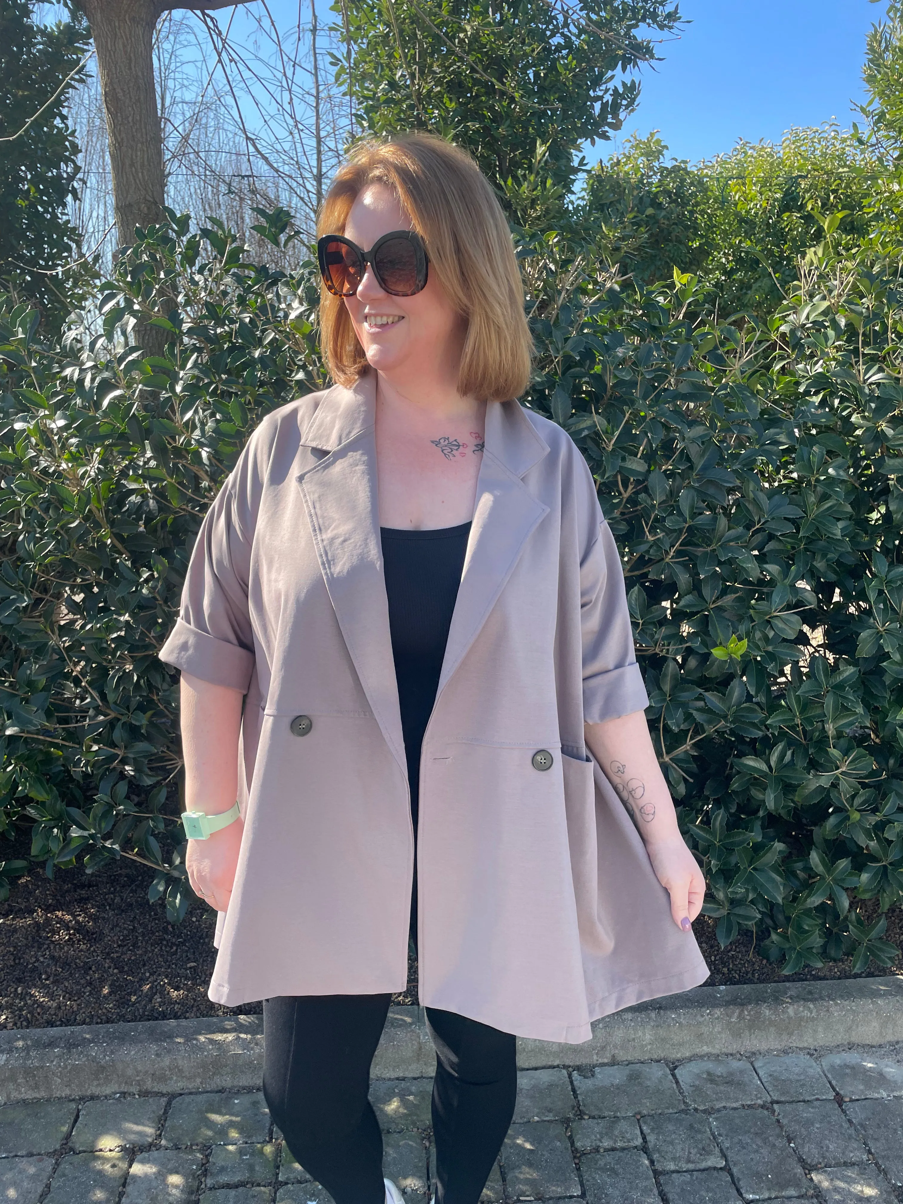 Gabby Short Trench Coat | Mocha