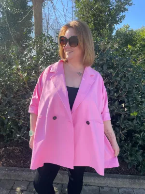 Gabby Short Trench Coat | Pink