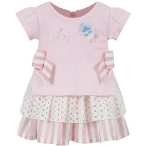 Girls Pink Cotton Floral Dress