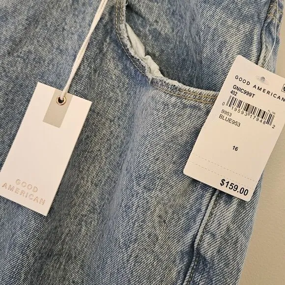 GOOD AMERICAN 90s Icon High Rise Straight Leg Jeans