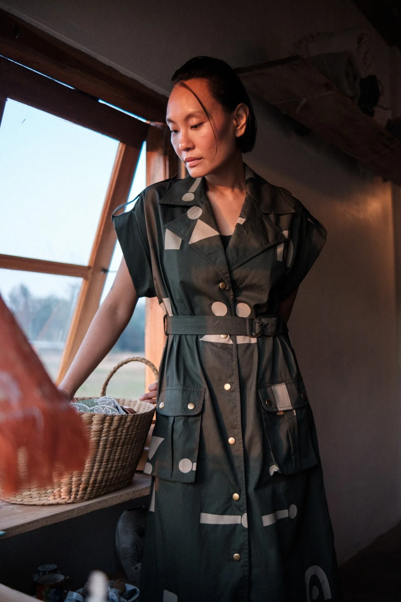 Harajuku Trench - Triangle Print