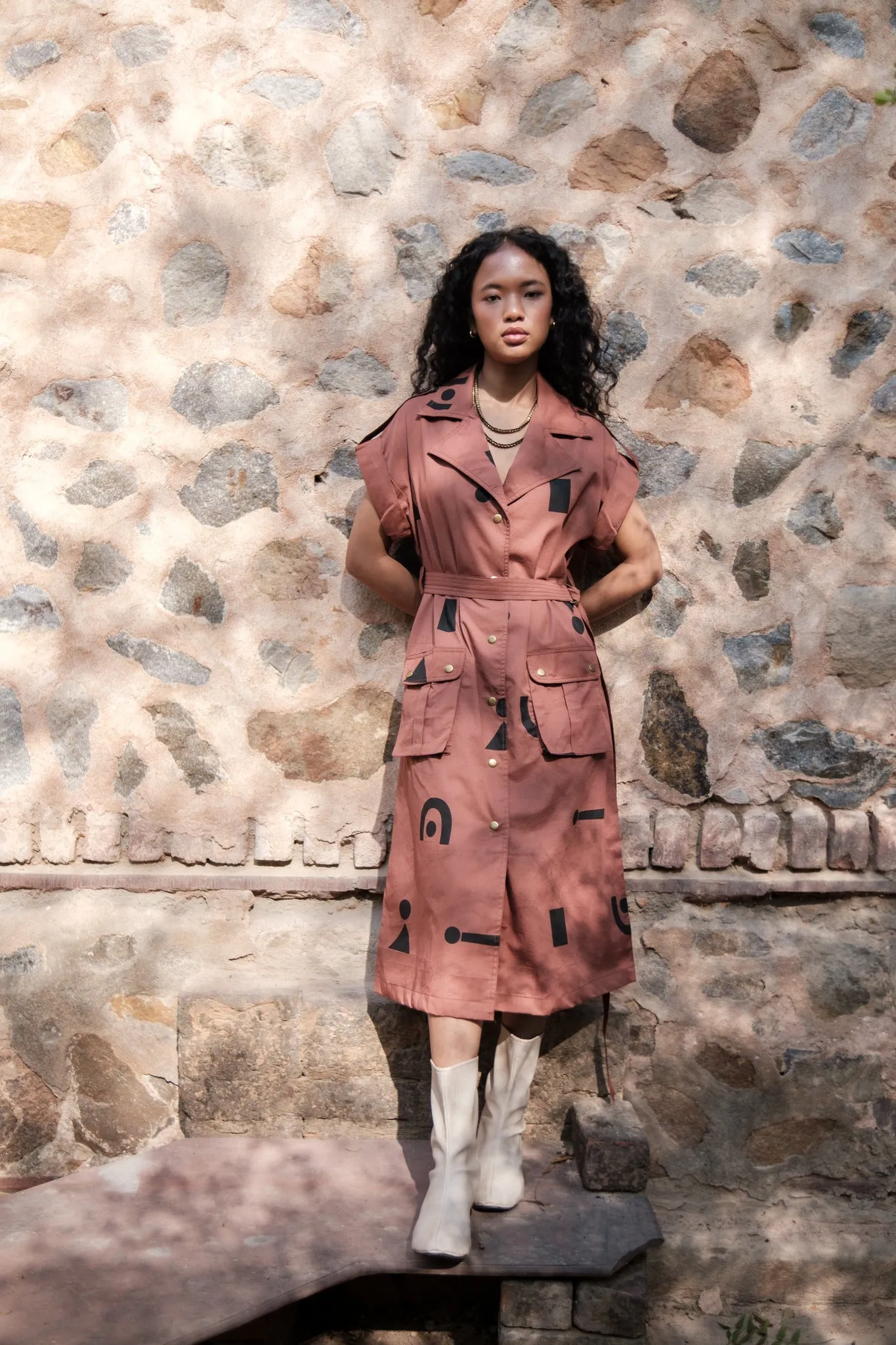 Harajuku Trench - Triangle Print