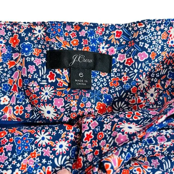 J. Crew Liberty Tana Lawn Hi Waist Floral Shorts Size 6