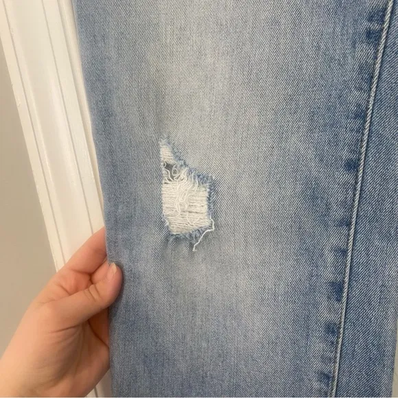 J Crew Light Wash Slim Broken In Boyfriend Jeans Women's Size 28 Distressed