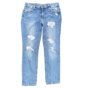 JOE'S The Billie Crop Boyfriend Tapered Women's Distressed Blue Jeans Size 25