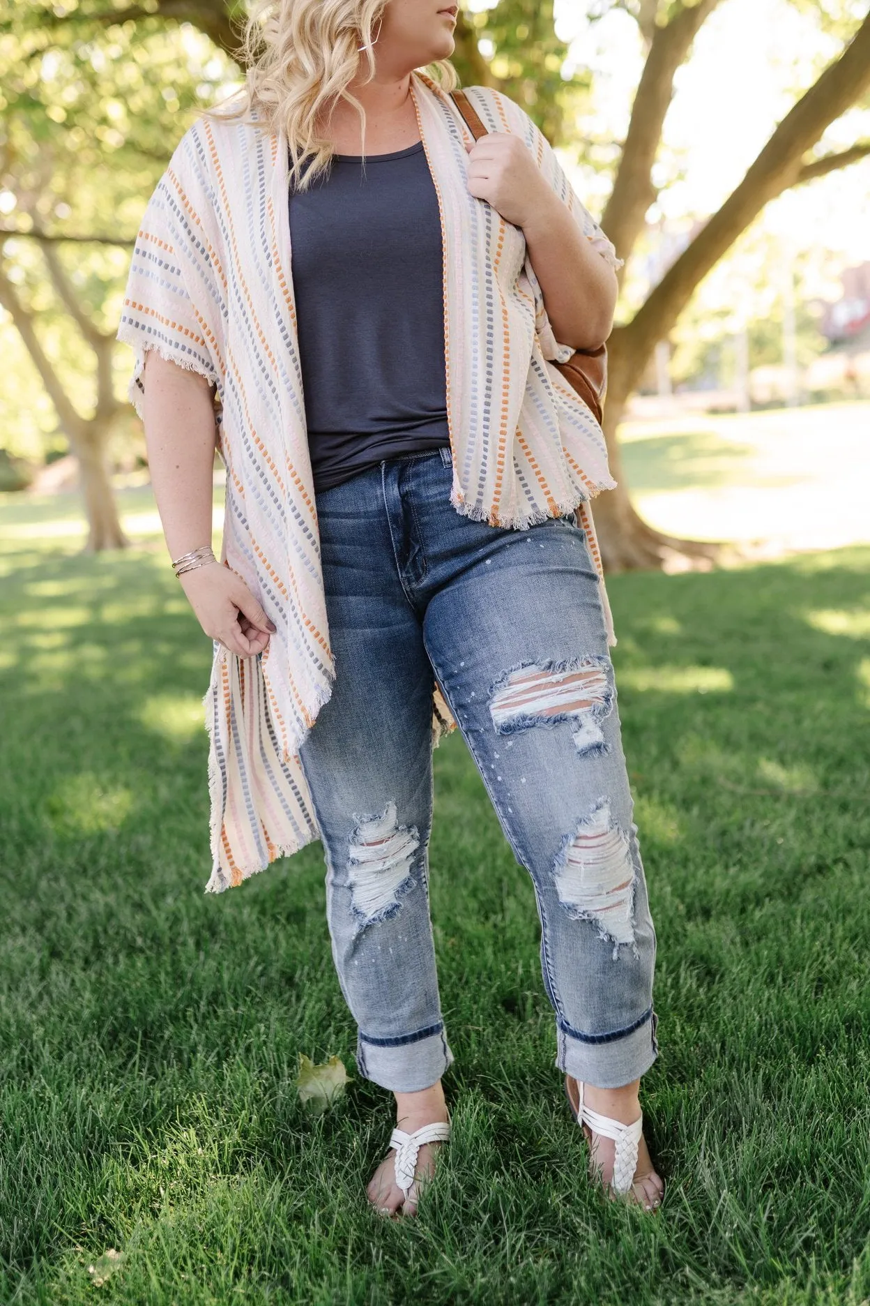 Judy Blue Bleach Splash Boyfriend Jeans