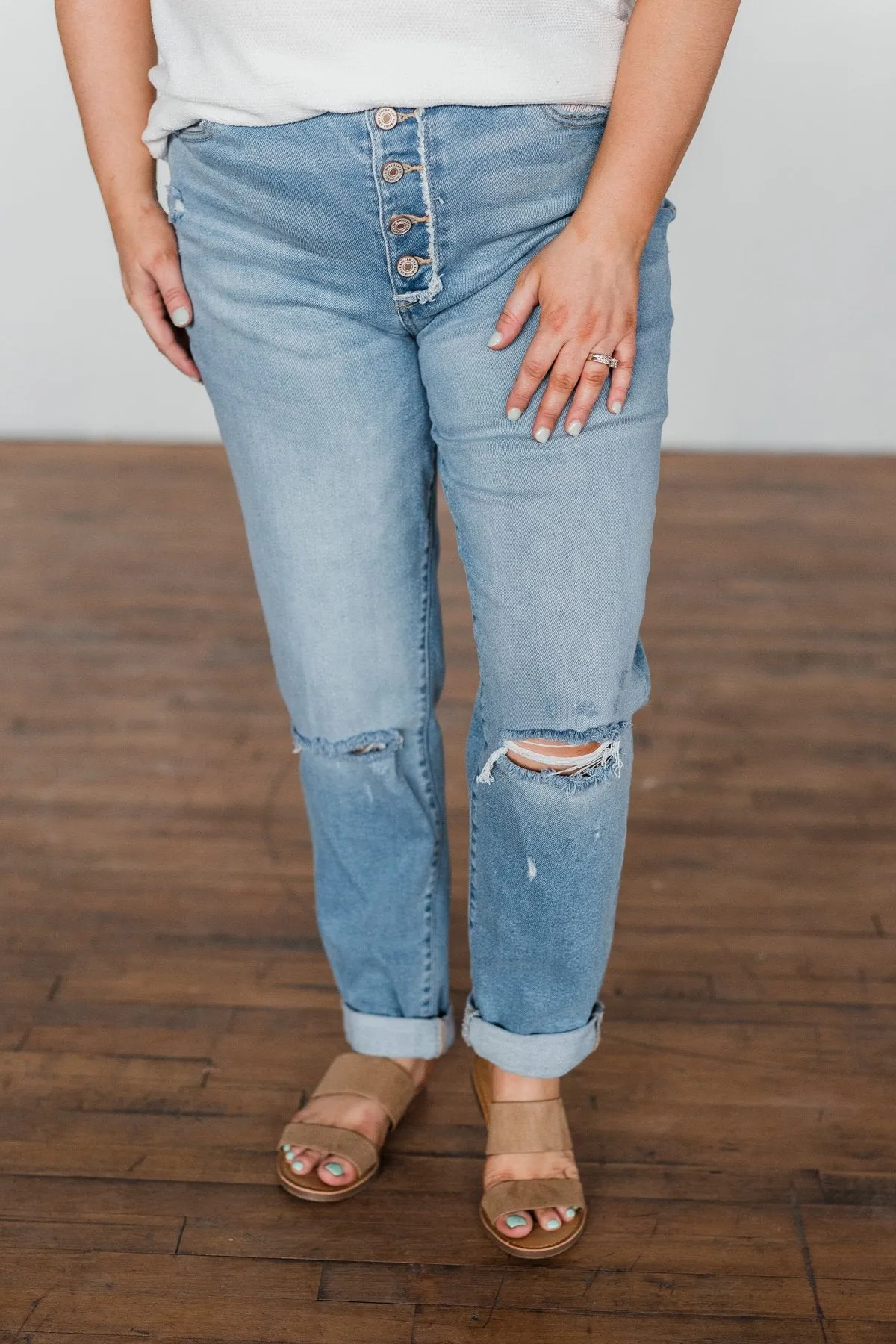 KanCan Boyfriend Jeans- Christina Wash
