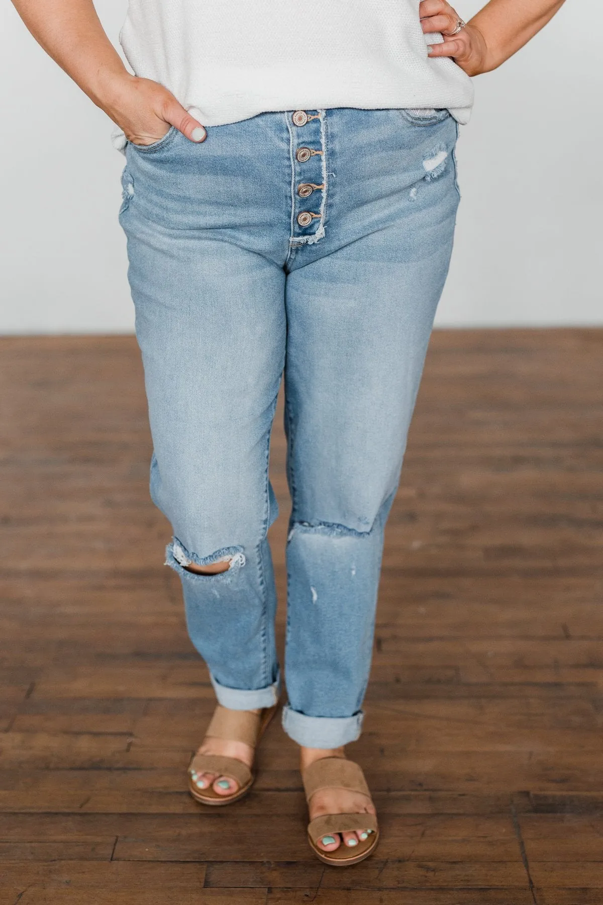 KanCan Boyfriend Jeans- Christina Wash