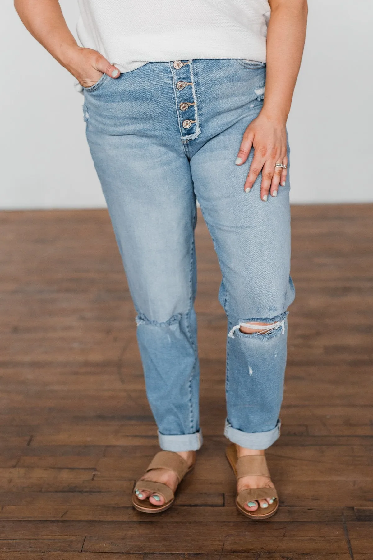 KanCan Boyfriend Jeans- Christina Wash