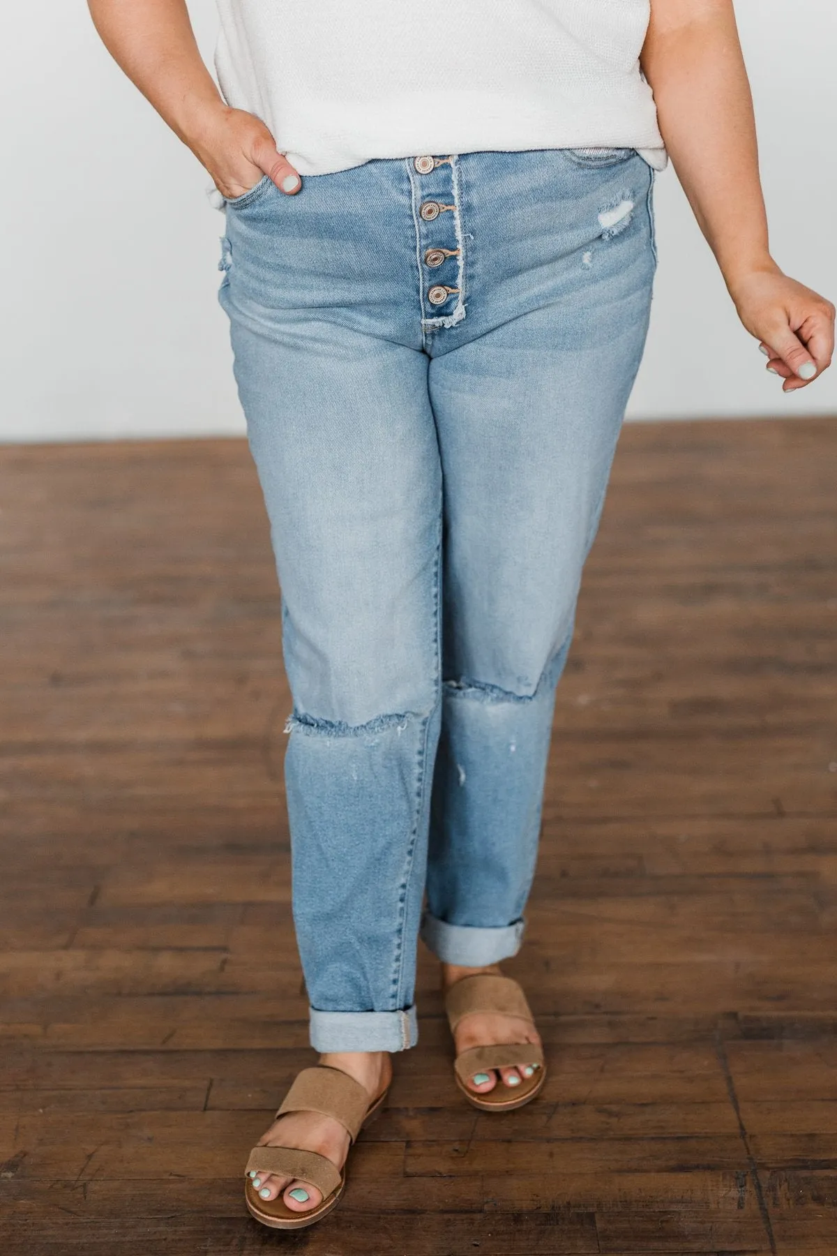 KanCan Boyfriend Jeans- Christina Wash