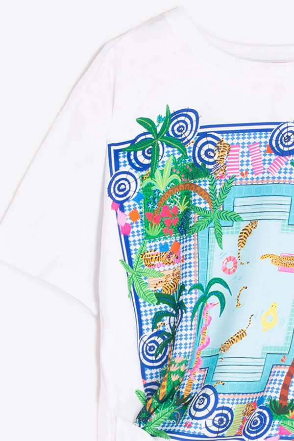 KEIRA POOL PRINT T-SHIRT