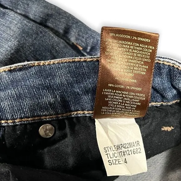 Kut From The Kloth Katy Boyfriend Skinny Distressed Blue Jeans 4