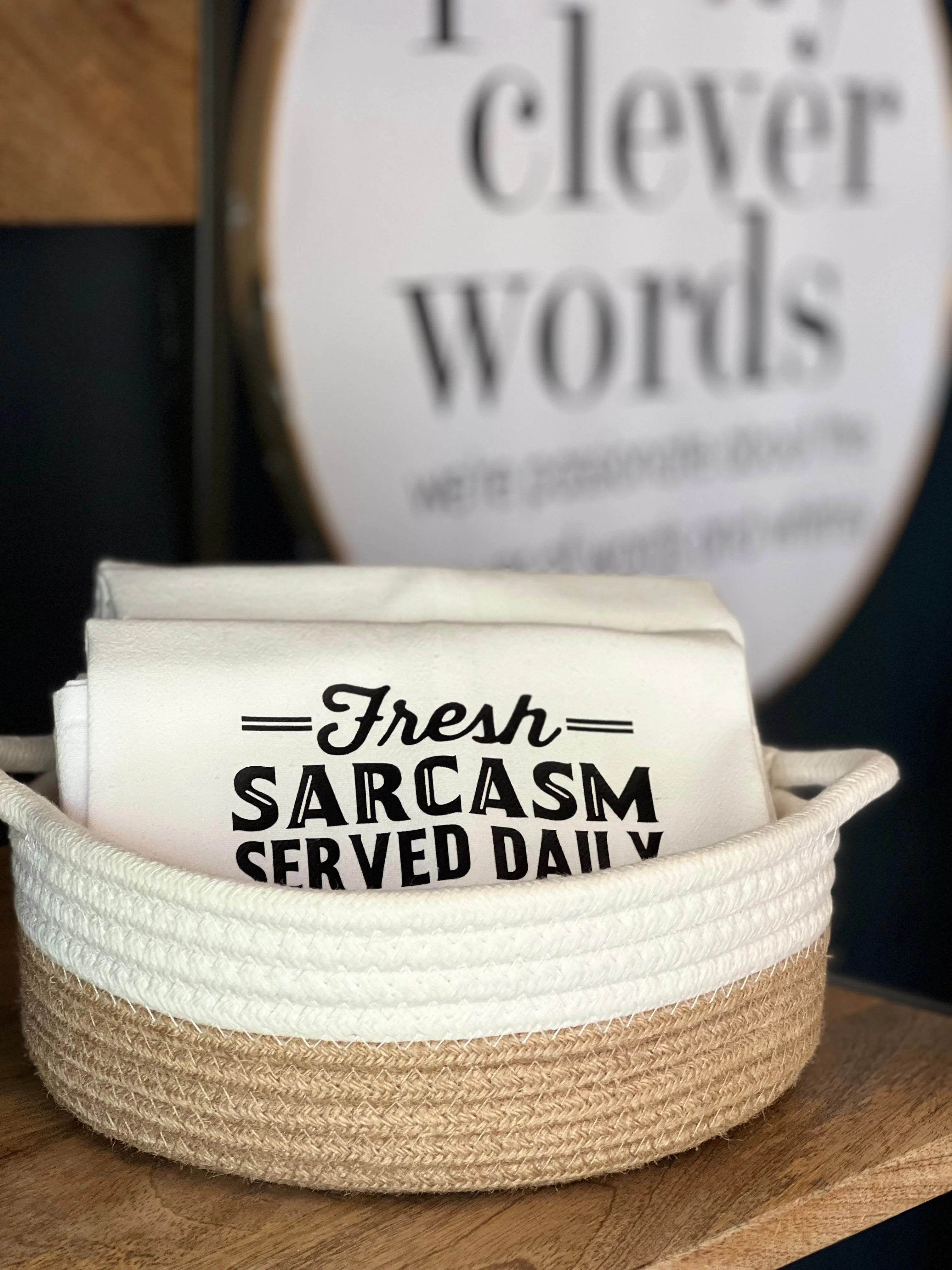 life is the art of drawing without an eraser - humorous bar kitchen towel SM