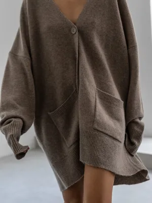 Loose V-Neck Casual Sweater Cardigan