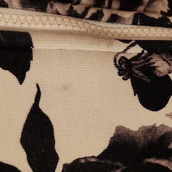 Lululemon Floral Black and White Scuba Hoodie