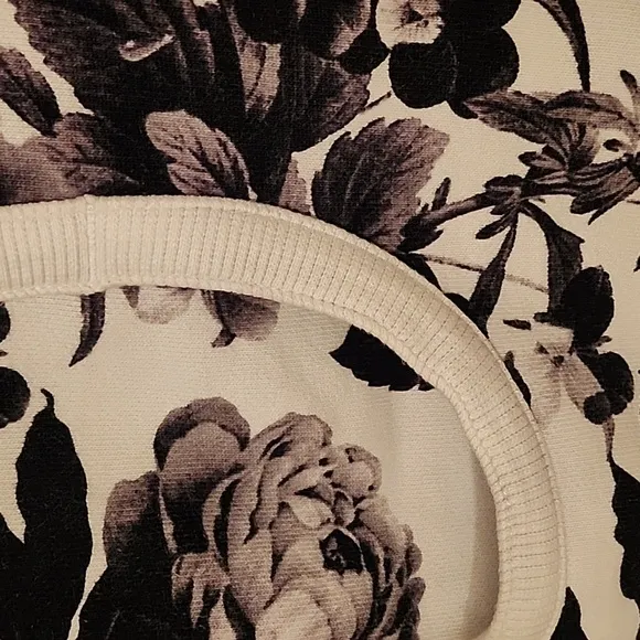 Lululemon Floral Black and White Scuba Hoodie