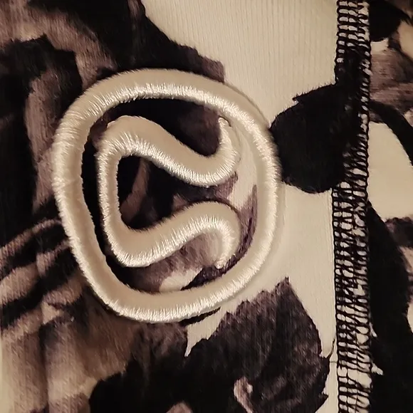 Lululemon Floral Black and White Scuba Hoodie