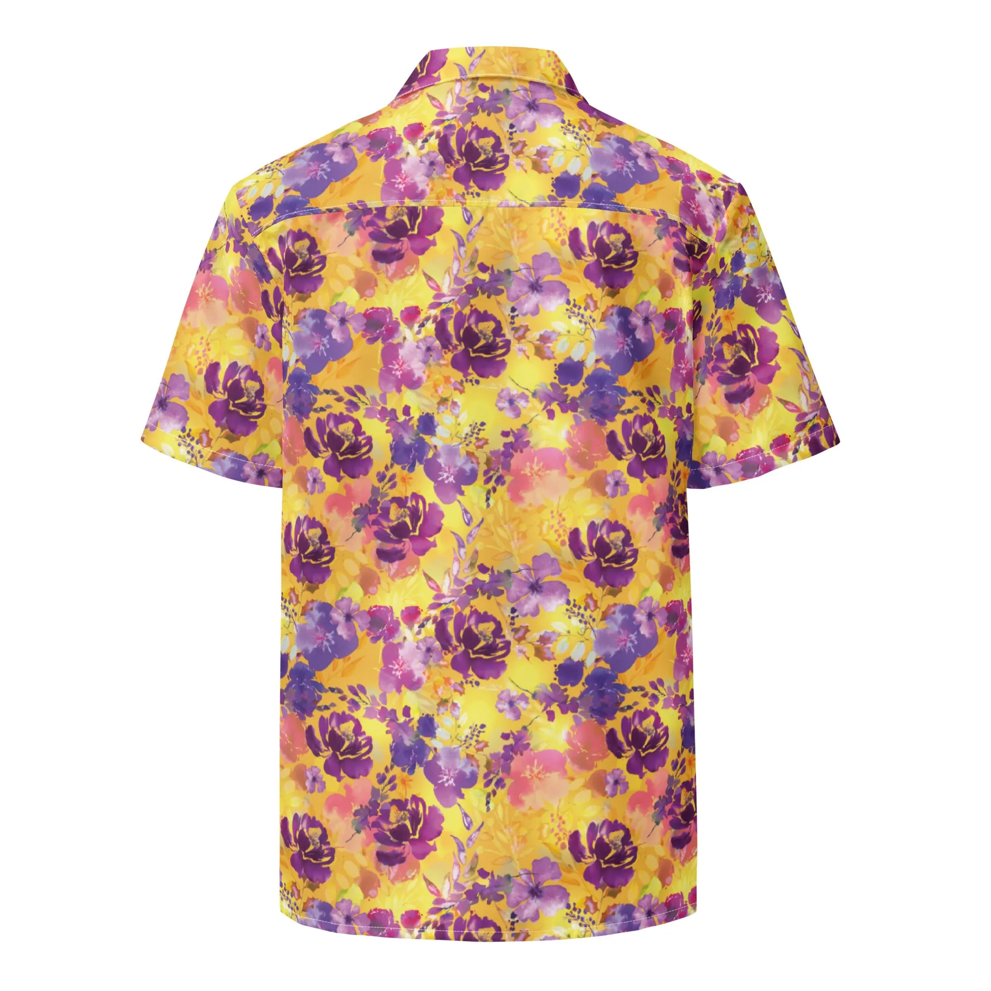 Maadish | Yellow & Purple Floral Button-Up Shirt